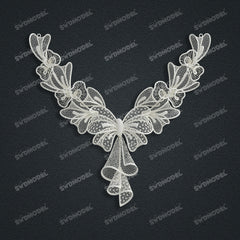 Jewelry set Filigree Necklace White Wax Casting Resin 3D Printing Service  CS61T-001ap-N3