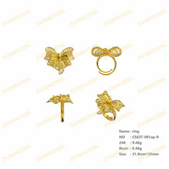 Jewelry set Filigree Ring White Wax Casting Resin 3D Printing Service  CS63T-001ap-R