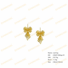Jewelry set Filigree Earrings White Wax Casting Resin 3D Printing Service  CS63T-002ap-E1