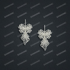 Jewelry set Filigree Earrings White Wax Casting Resin 3D Printing Service  CS63T-002ap-E1
