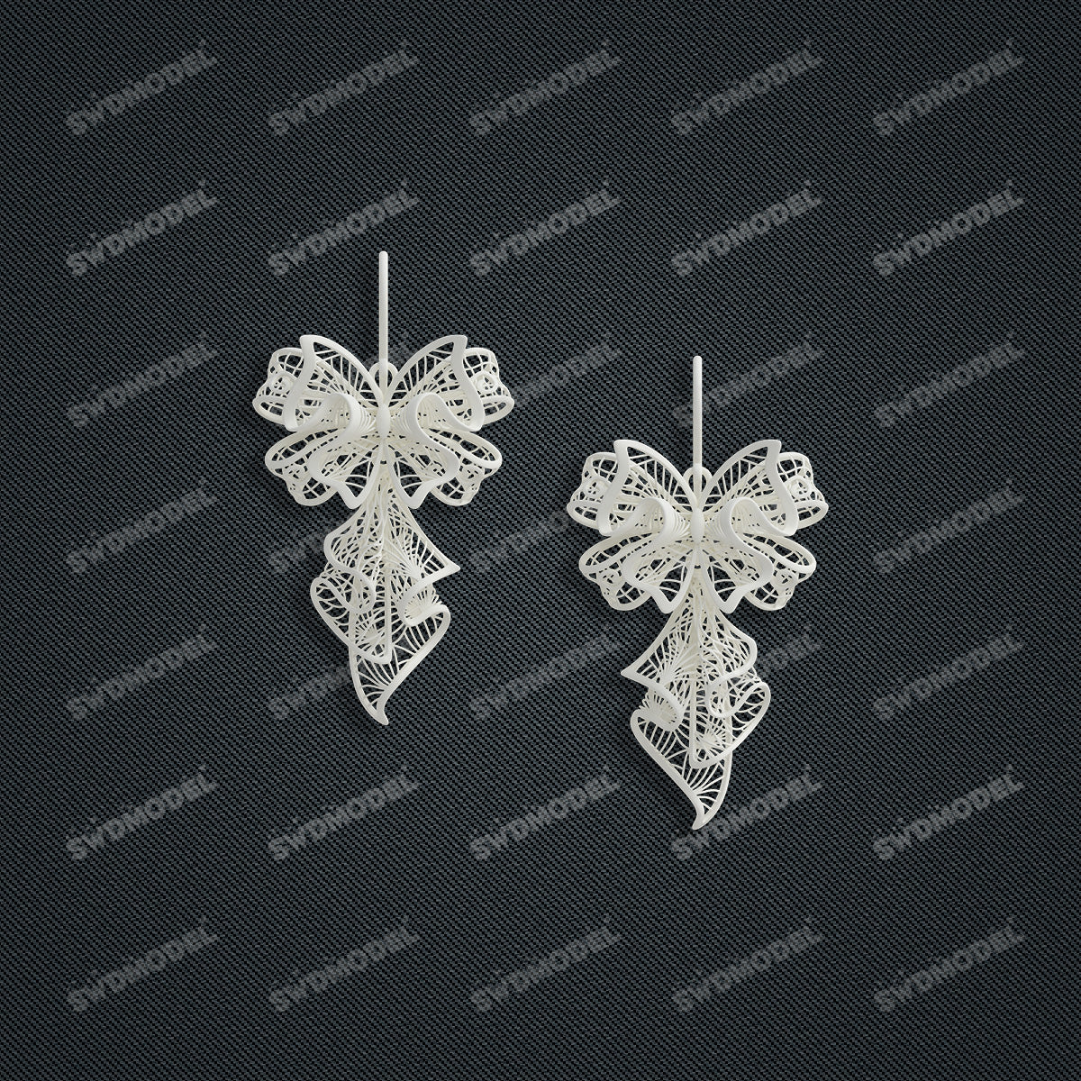 Jewelry set  Filigree Set   White Wax Casting Resin 3D Printing Service  CS63T-002ap