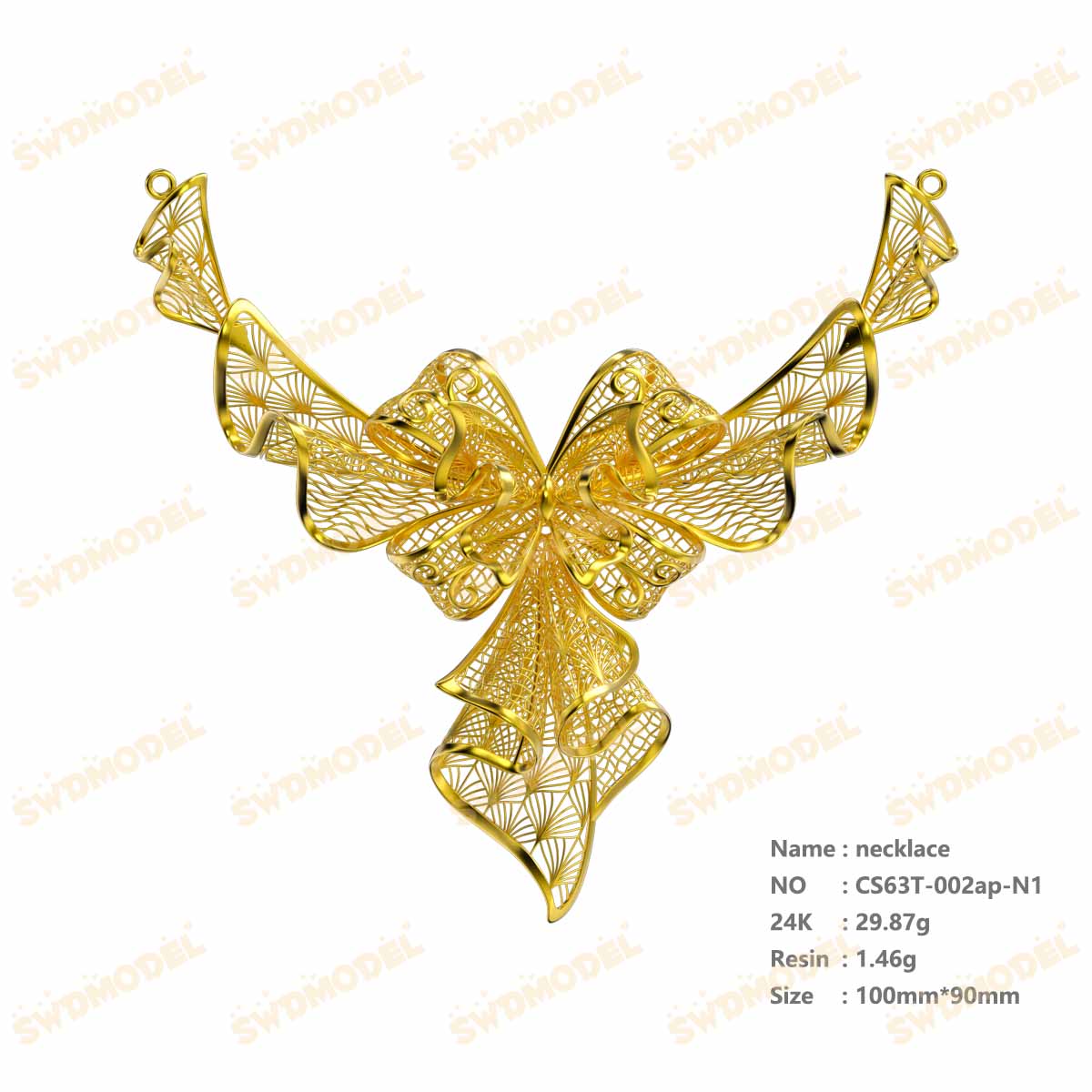 Jewelry set  Filigree Set   White Wax Casting Resin 3D Printing Service  CS63T-002ap（N1）