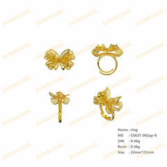 Jewelry set Filigree Ring White Wax Casting Resin 3D Printing Service  CS63T-002ap-R