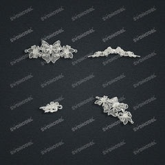 Jewelry set  Filigree Set   White Wax Casting Resin 3D Printing Service  CS63T-003ap