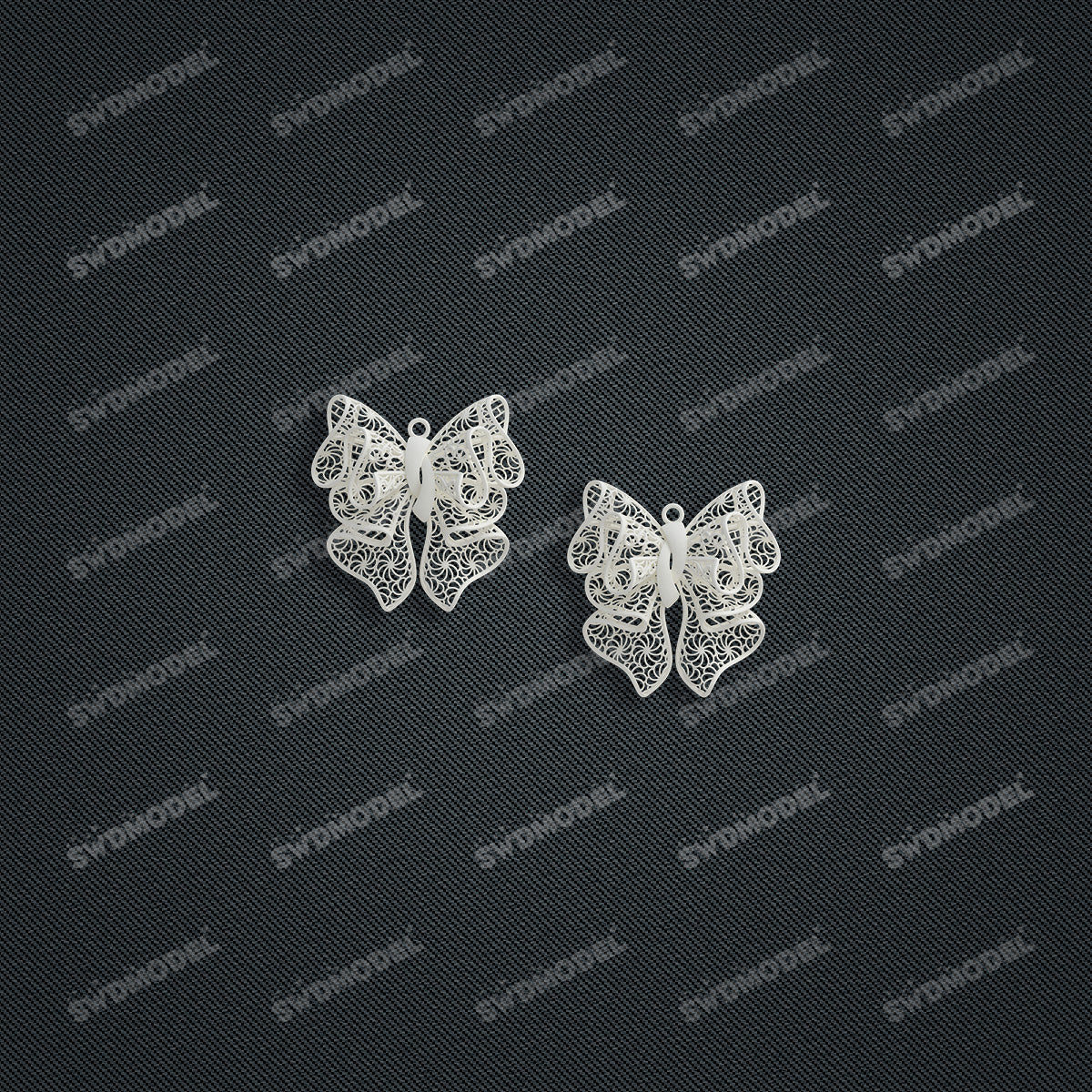 Jewelry set  Filigree Set   White Wax Casting Resin 3D Printing Service  CS63T-003ap