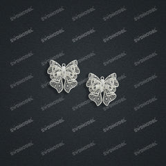 Jewelry set Filigree Earrings White Wax Casting Resin 3D Printing Service  CS63T-003ap-E