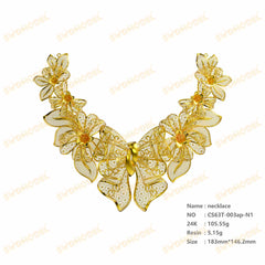 Jewelry set  Filigree Set   White Wax Casting Resin 3D Printing Service  CS63T-003ap（N1）
