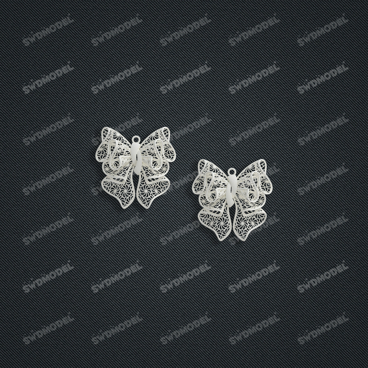 Jewelry set  Filigree Set   White Wax Casting Resin 3D Printing Service   CS63T-003ap(N2)