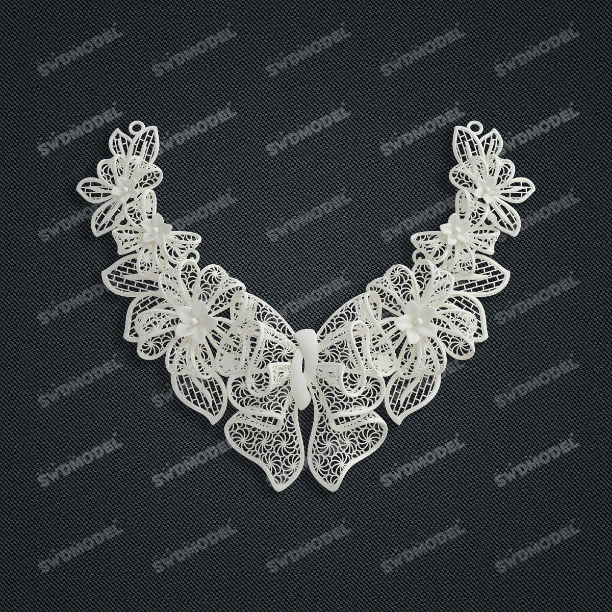Jewelry set  Filigree Set   White Wax Casting Resin 3D Printing Service   CS63T-003ap(N2)