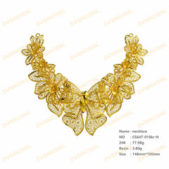 Jewelry set  Filigree Set   White Wax Casting Resin 3D Printing Service   CS63T-003ap(N2)