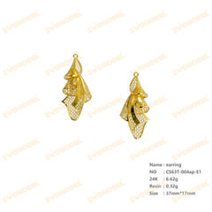 Jewelry set Filigree Earrings White Wax Casting Resin 3D Printing Service  CS63T-004ap-E1