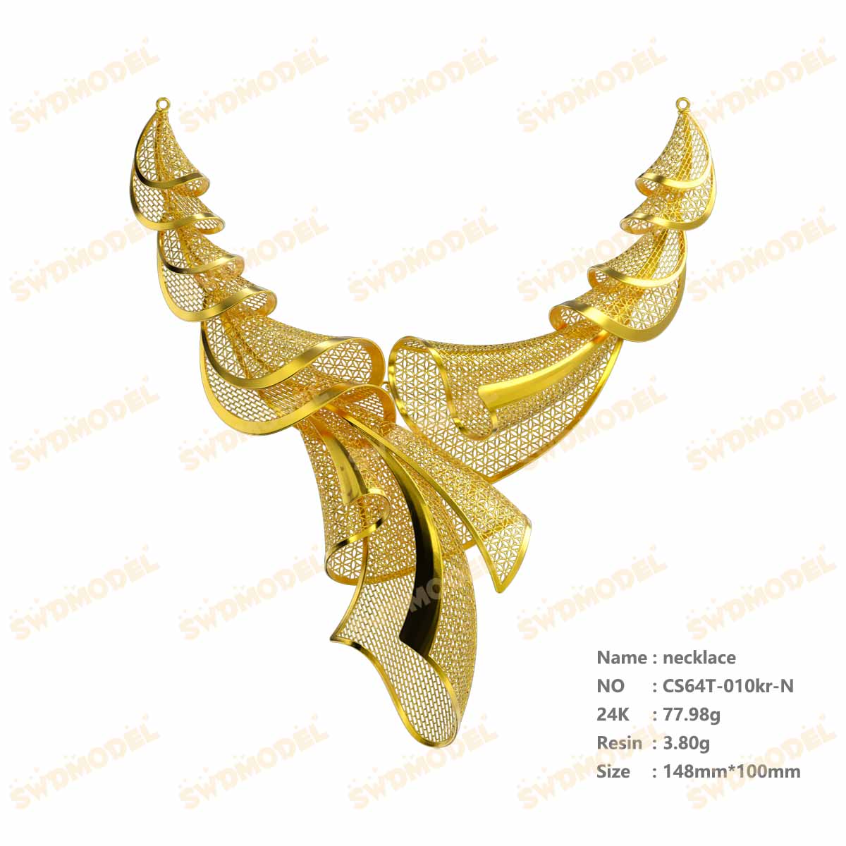 Jewelry set  Filigree Set   White Wax Casting Resin 3D Printing Service  CS63T-004ap（N1）