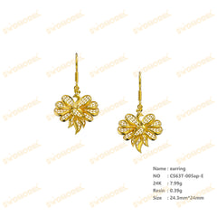 Jewelry set Filigree Earrings White Wax Casting Resin 3D Printing Service  CS63T-005ap-E