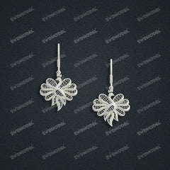 Jewelry set Filigree Earrings White Wax Casting Resin 3D Printing Service  CS63T-005ap-E