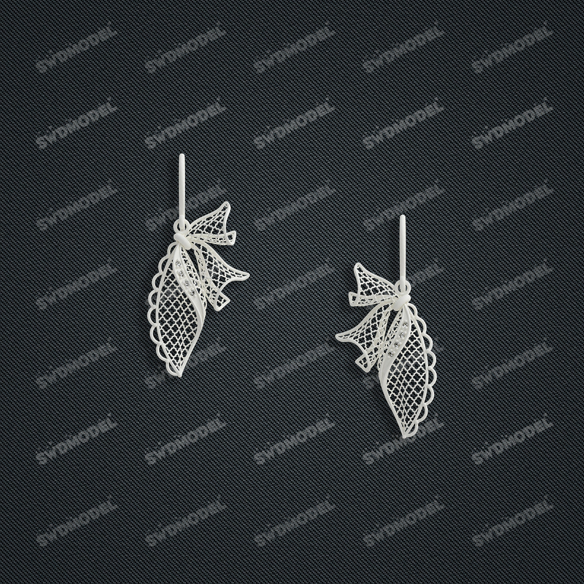 Jewelry set  Filigree Set   White Wax Casting Resin 3D Printing Service  CS63T-006ap