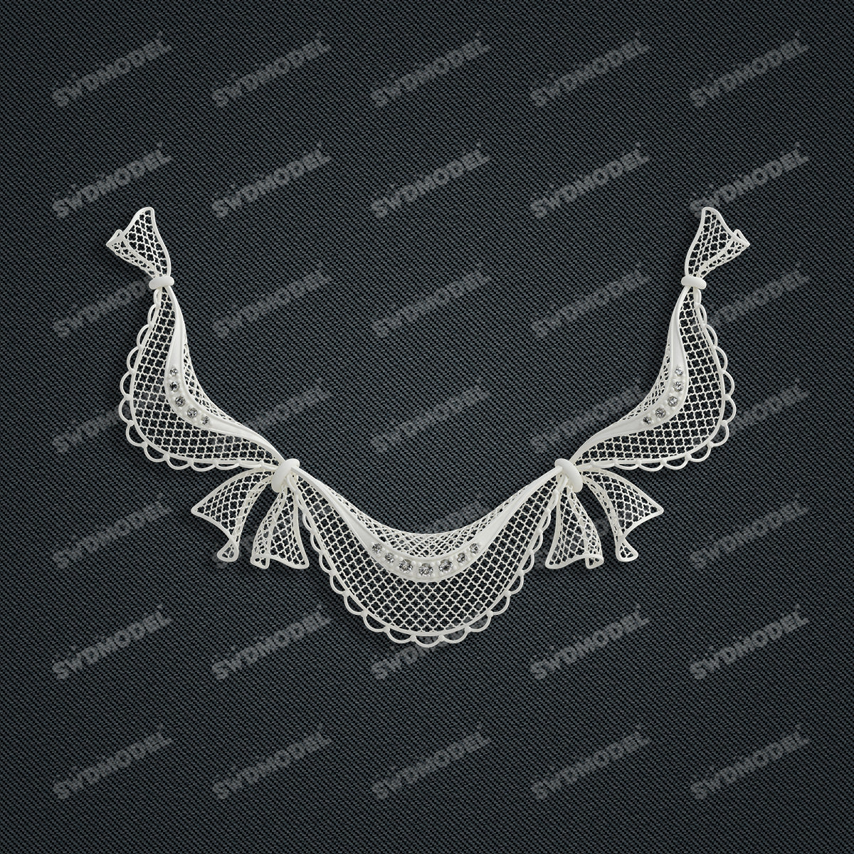 Jewelry set  Filigree Set   White Wax Casting Resin 3D Printing Service  CS63T-006ap