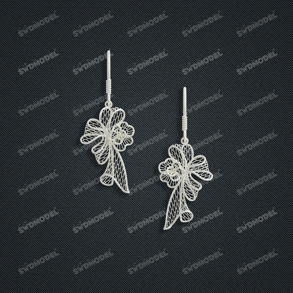 Jewelry set  Filigree Set   White Wax Casting Resin 3D Printing Service  CS63T-007ap