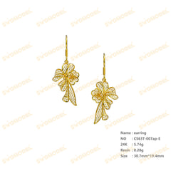 Jewelry set Filigree Earrings White Wax Casting Resin 3D Printing Service  CS63T-007ap-E