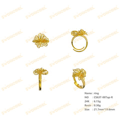 Jewelry set Filigree Ring White Wax Casting Resin 3D Printing Service  CS63T-007ap-R