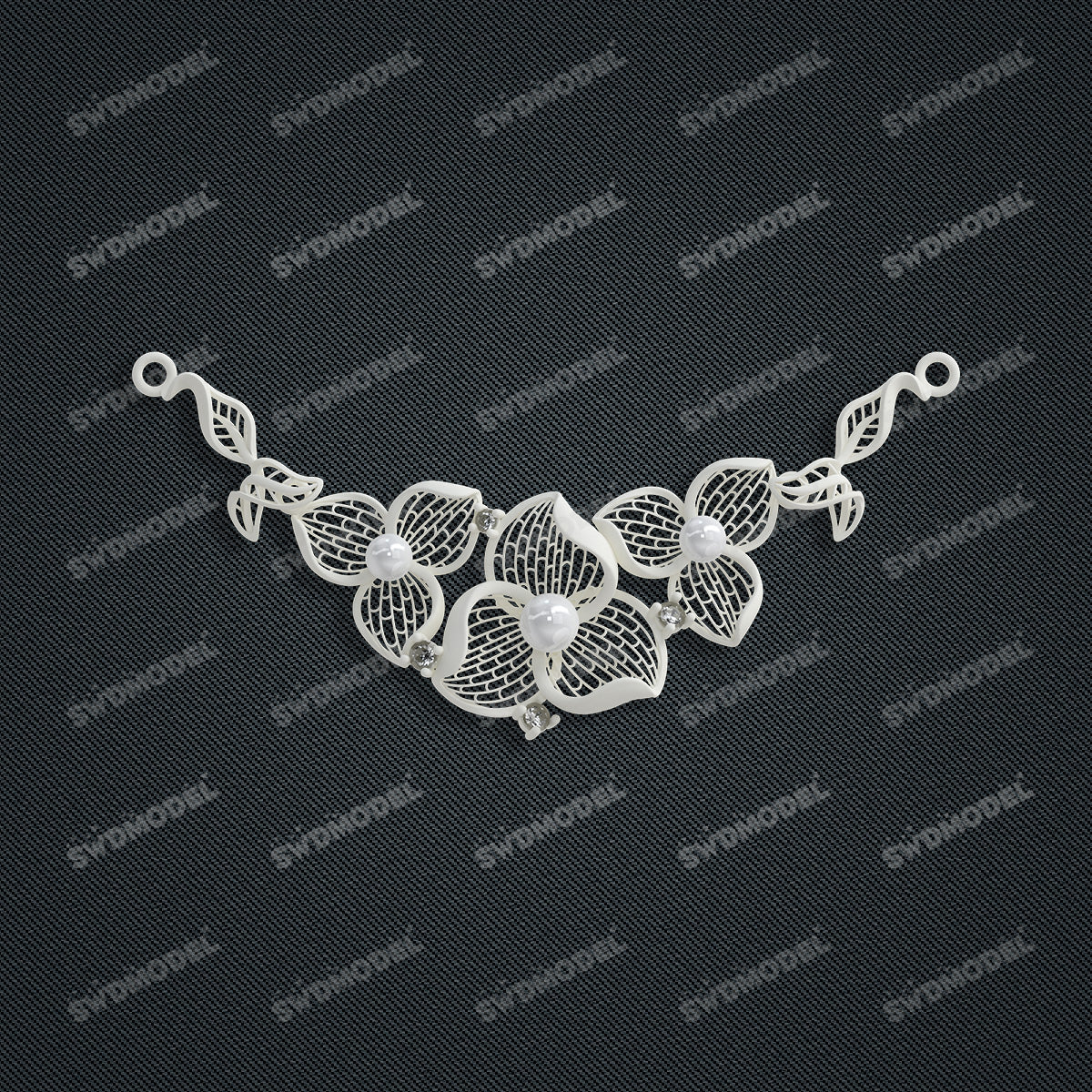 Jewelry set  Filigree Set   White Wax Casting Resin 3D Printing Service  CS63T-023ap
