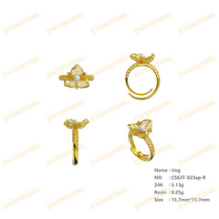 Jewelry set Filigree Ring White Wax Casting Resin 3D Printing Service  CS63T-023ap-R
