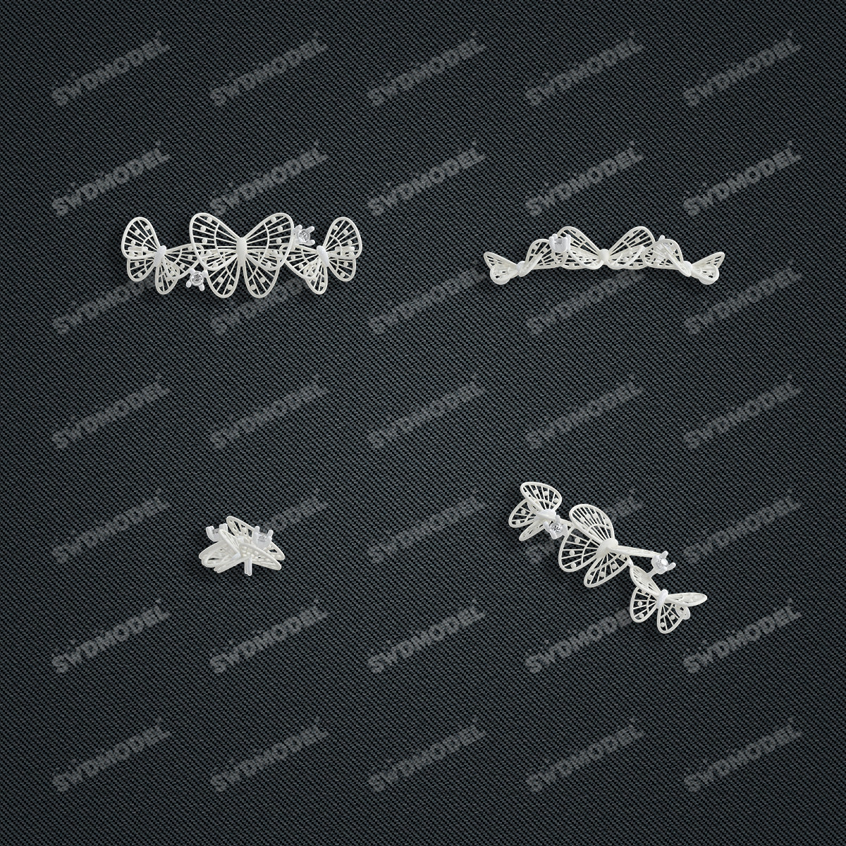 Jewelry set Filigree Bracelet White Wax Casting Resin 3D Printing Service   CS63T-024ap-B