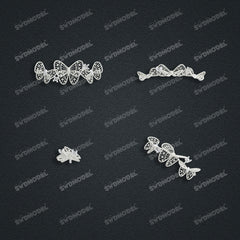Jewelry set Filigree Bracelet White Wax Casting Resin 3D Printing Service   CS63T-024ap-B