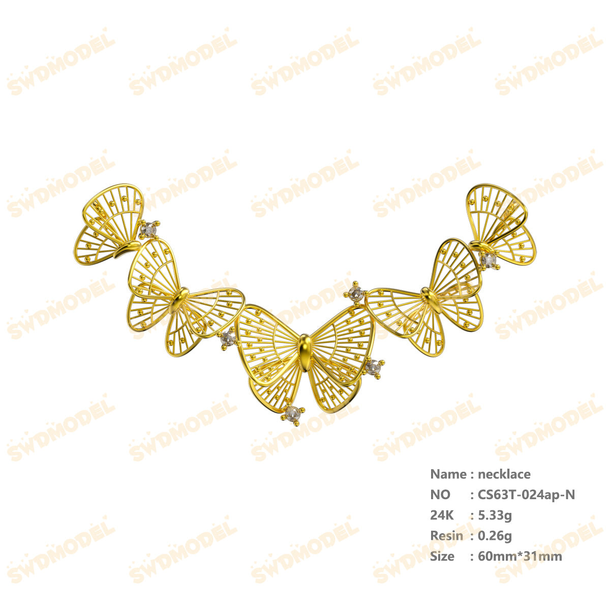 Jewelry set  Filigree Set   White Wax Casting Resin 3D Printing Service  CS63T-024ap