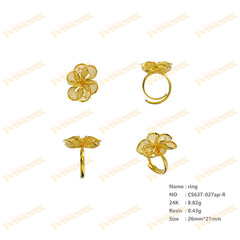 Jewelry set Filigree Ring White Wax Casting Resin 3D Printing Service  CS63T-027ap-R