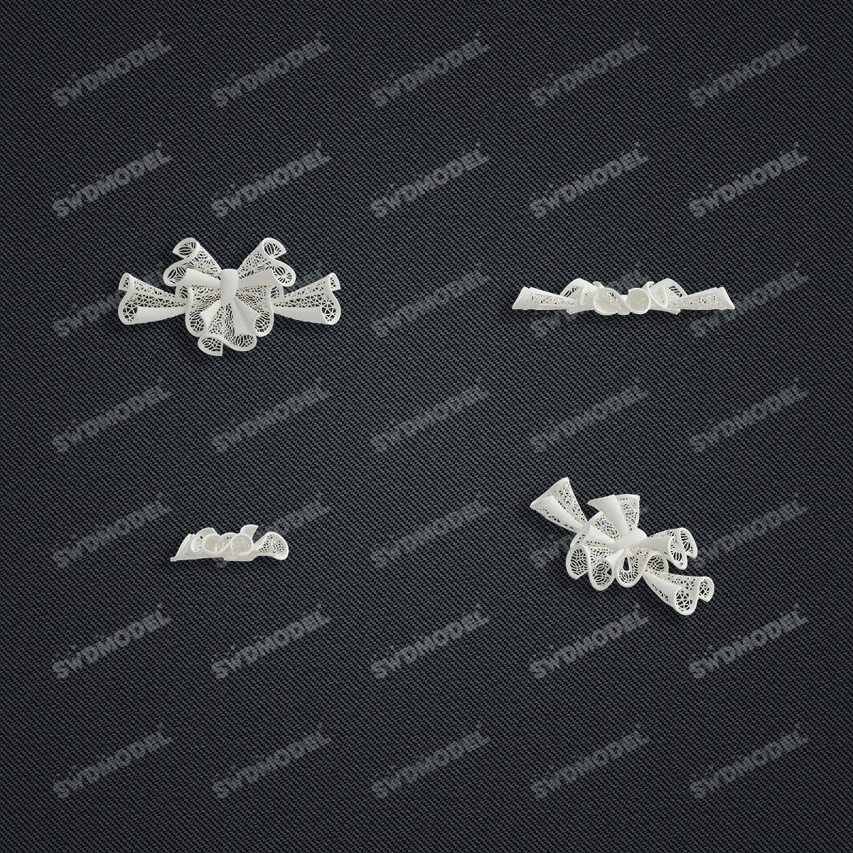 Jewelry set Filigree Bracelet White Wax Casting Resin 3D Printing Service   CS63T-028ap-B