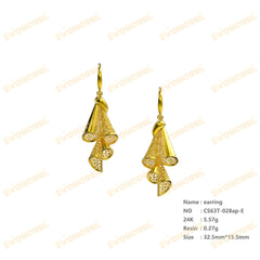 Jewelry set Filigree Earrings White Wax Casting Resin 3D Printing Service  CS63T-028ap-E