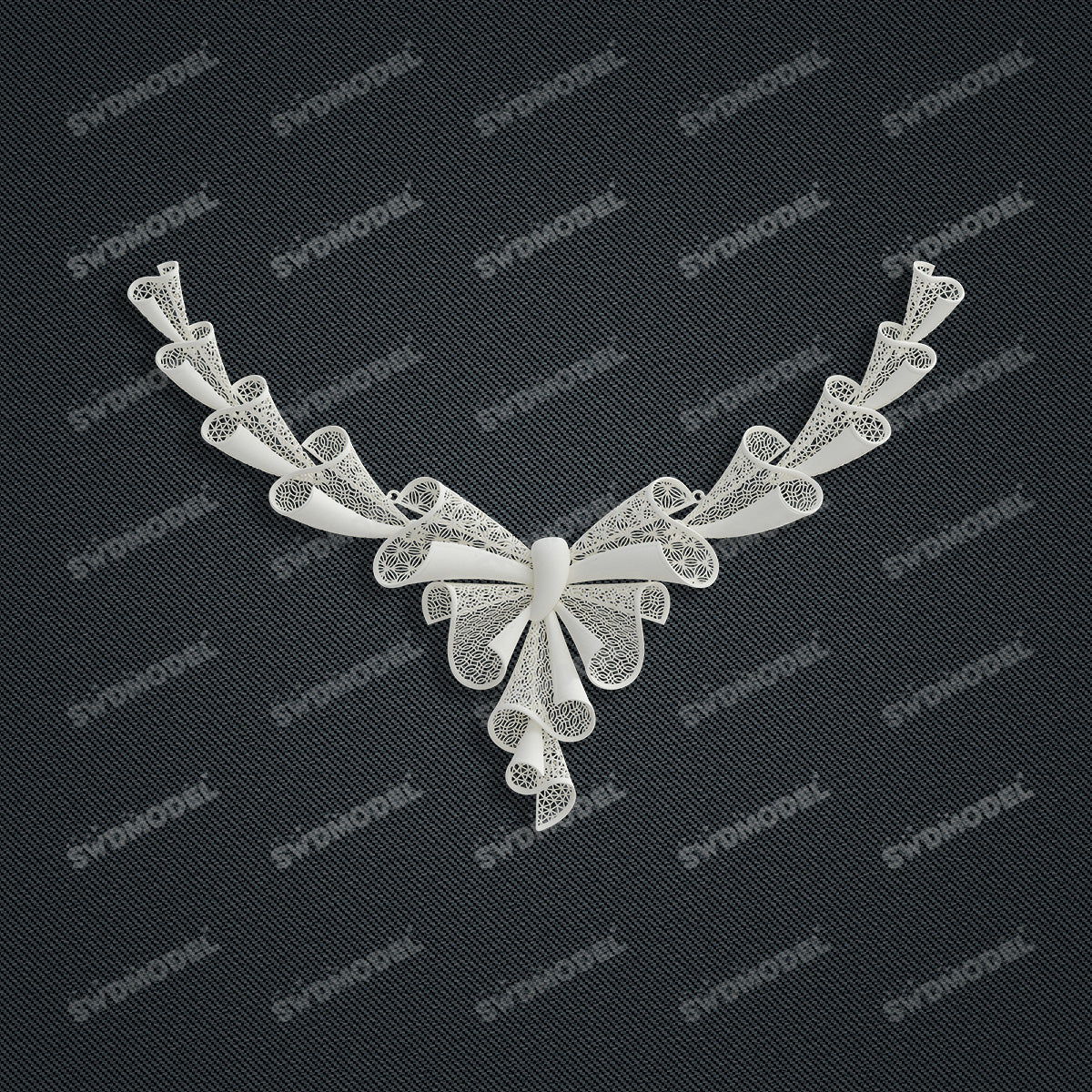 Jewelry set  Filigree Set   White Wax Casting Resin 3D Printing Service  CS63T-028ap