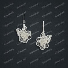Jewelry set  Filigree Set   White Wax Casting Resin 3D Printing Service  CS63T-029ap