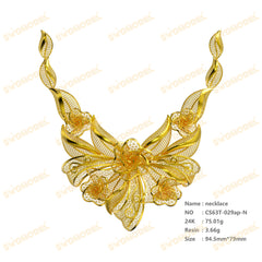 Jewelry set  Filigree Set   White Wax Casting Resin 3D Printing Service  CS63T-029ap