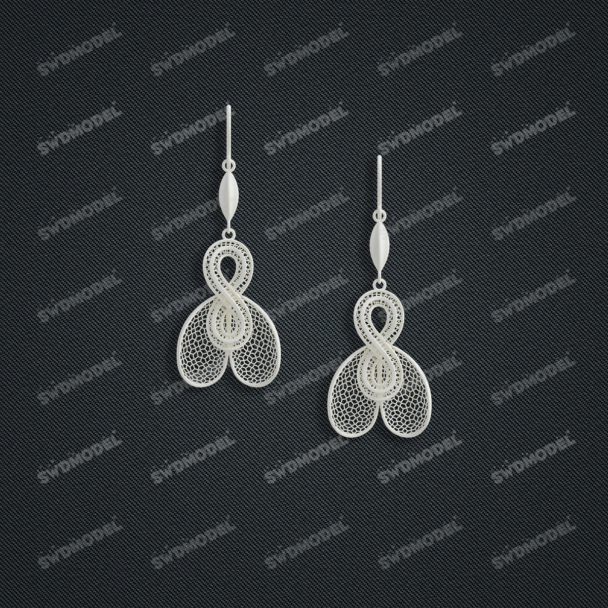 Jewelry set  Filigree Set   White Wax Casting Resin 3D Printing Service  CS63T-030ap