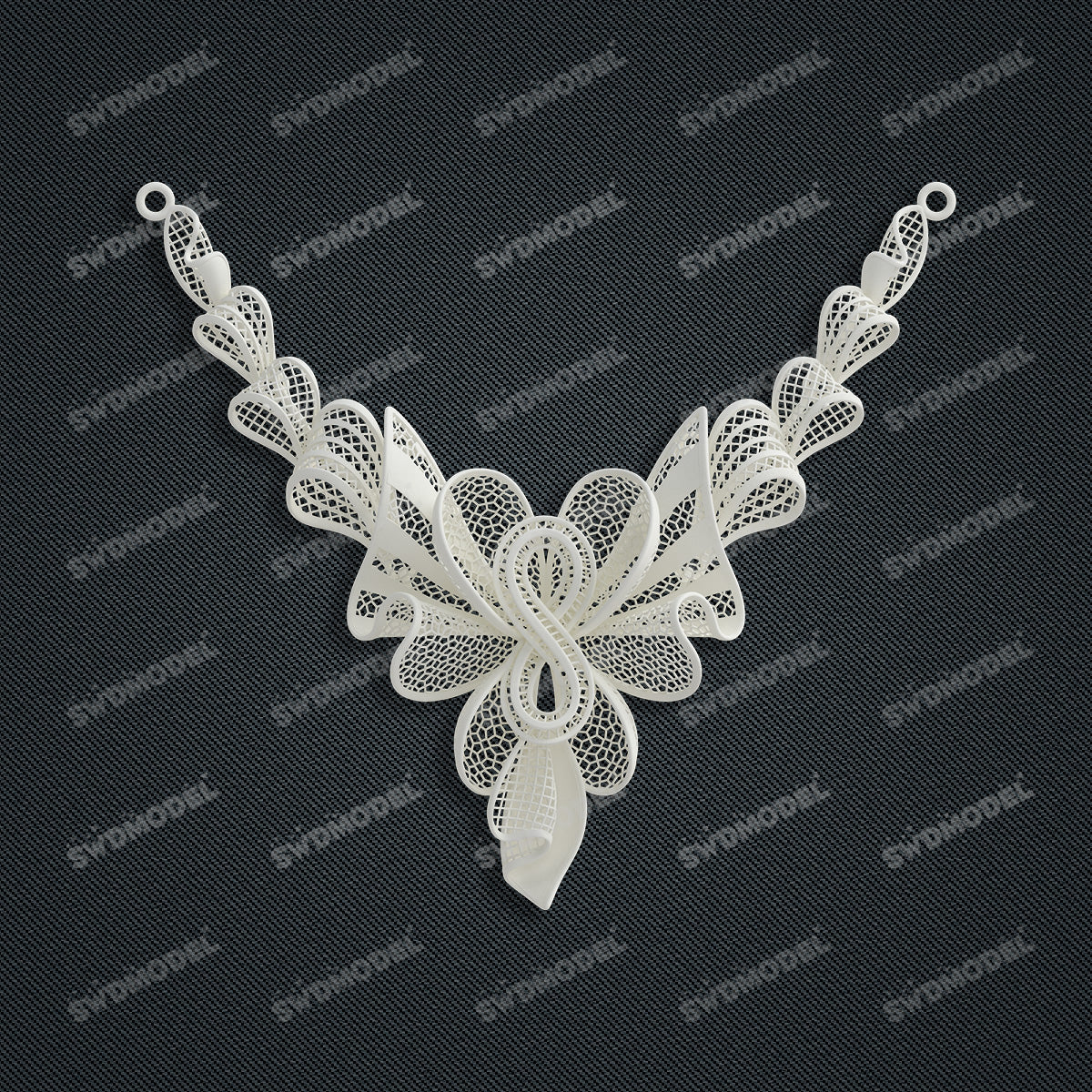 Jewelry set  Filigree Set   White Wax Casting Resin 3D Printing Service  CS63T-030ap