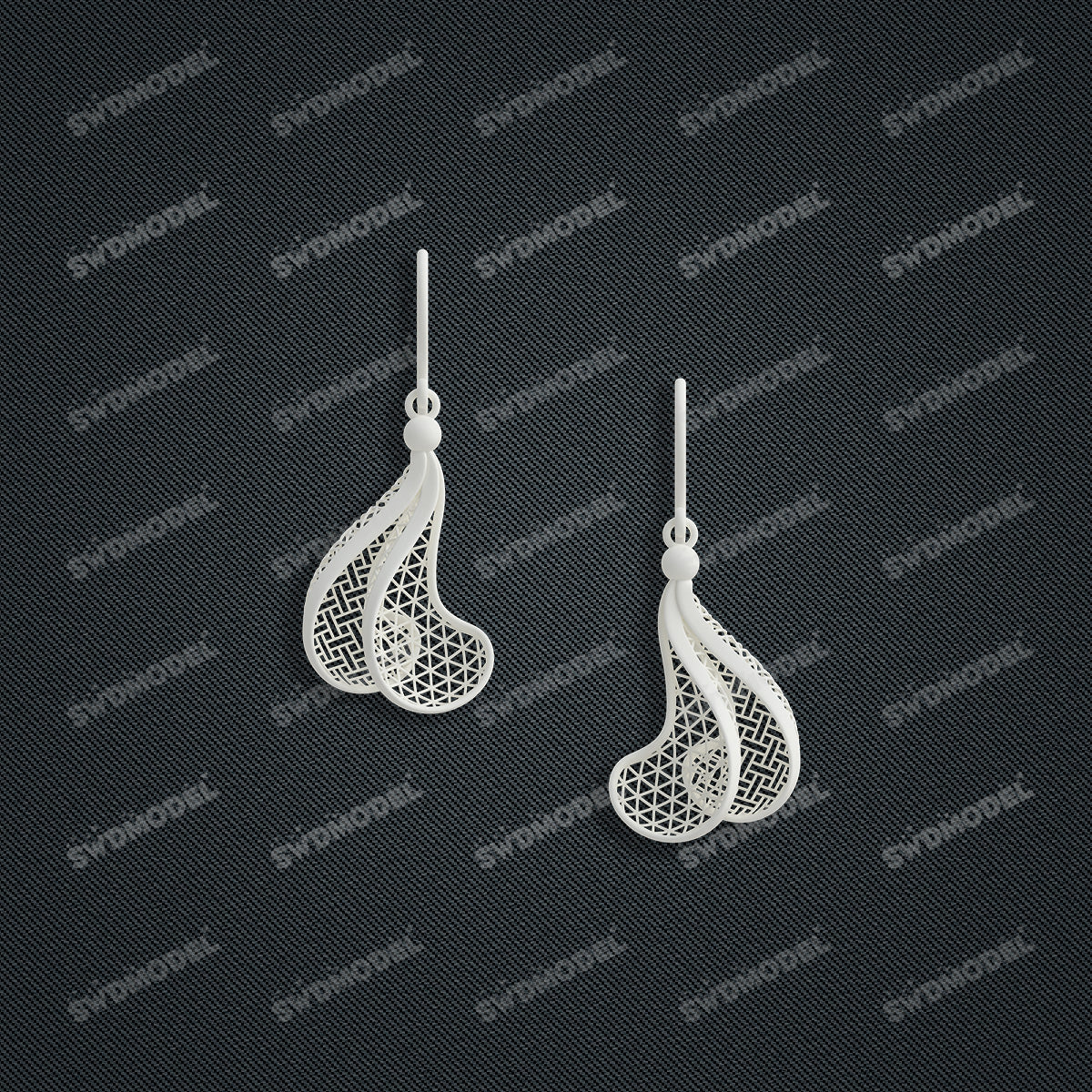 Jewelry set  Filigree Set   White Wax Casting Resin 3D Printing Service  CS63T-031ap