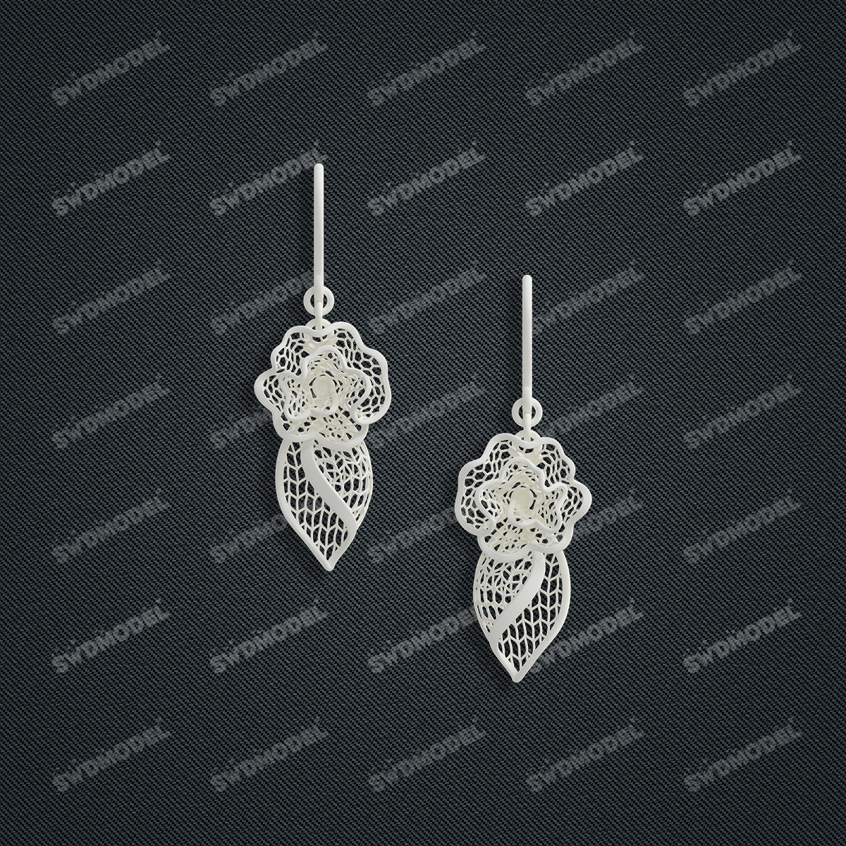 Jewelry set  Filigree Set   White Wax Casting Resin 3D Printing Service  CS63T-033ap
