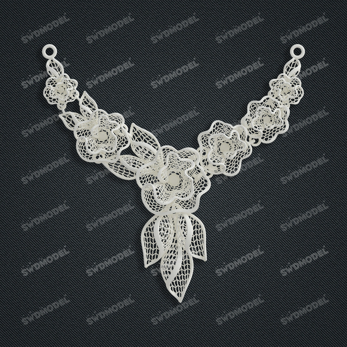 Jewelry set  Filigree Set   White Wax Casting Resin 3D Printing Service  CS63T-033ap