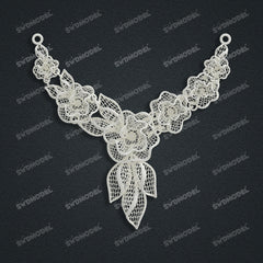 Jewelry set  Filigree Set   White Wax Casting Resin 3D Printing Service  CS63T-033ap