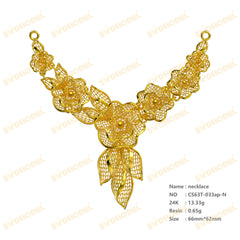 Jewelry set  Filigree Set   White Wax Casting Resin 3D Printing Service  CS63T-033ap