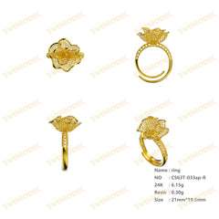 Jewelry set Filigree Ring White Wax Casting Resin 3D Printing Service  CS63T-033ap-R