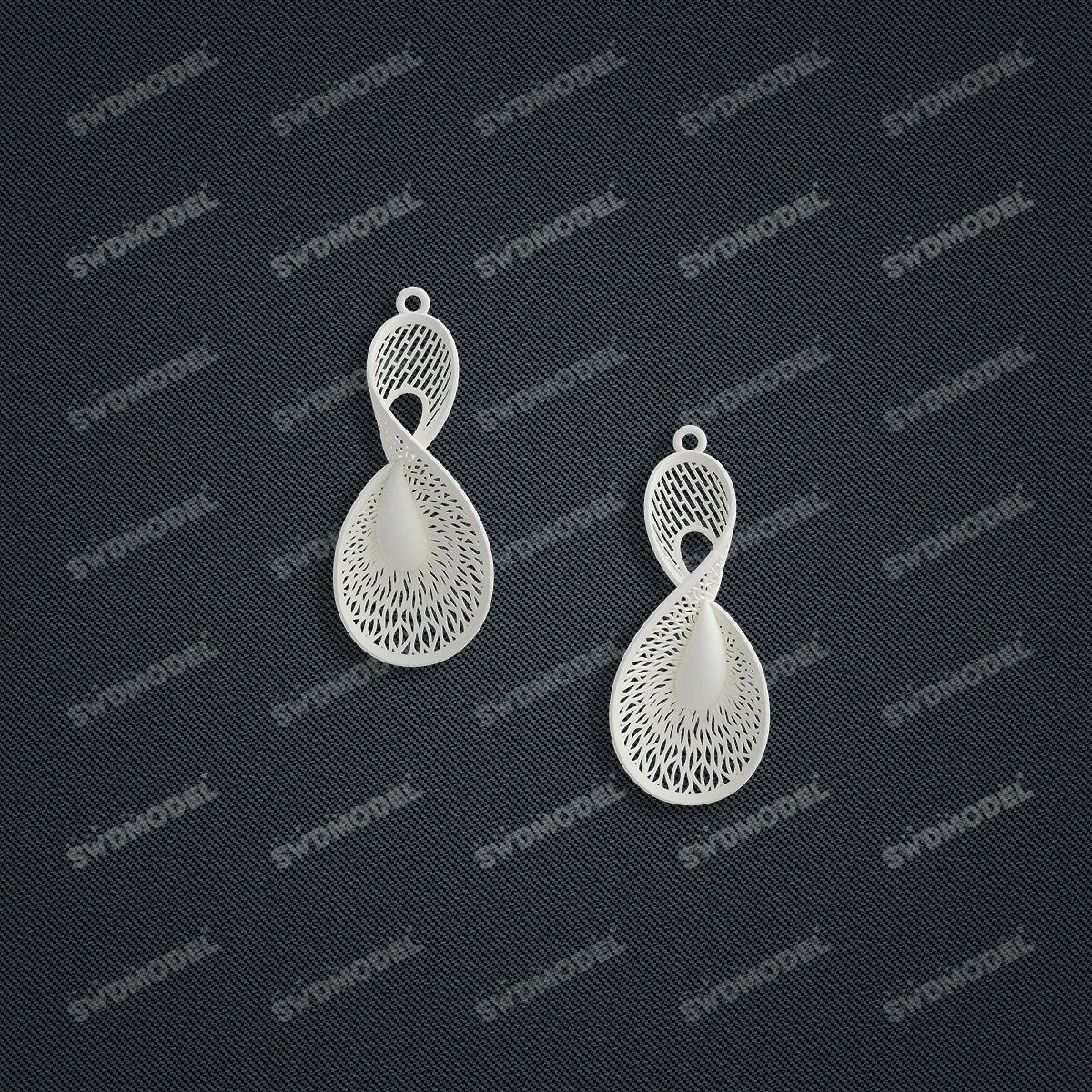 Jewelry set  Filigree Set   White Wax Casting Resin 3D Printing Service  CS63T-035ap