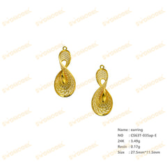 Jewelry set Filigree Earrings White Wax Casting Resin 3D Printing Service  CS63T-035ap-E