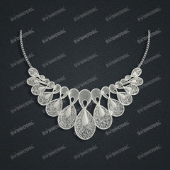 Jewelry set  Filigree Set   White Wax Casting Resin 3D Printing Service  CS63T-035ap