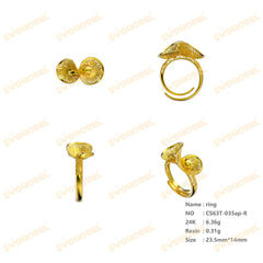Jewelry set Filigree Ring White Wax Casting Resin 3D Printing Service  CS63T-035ap-R