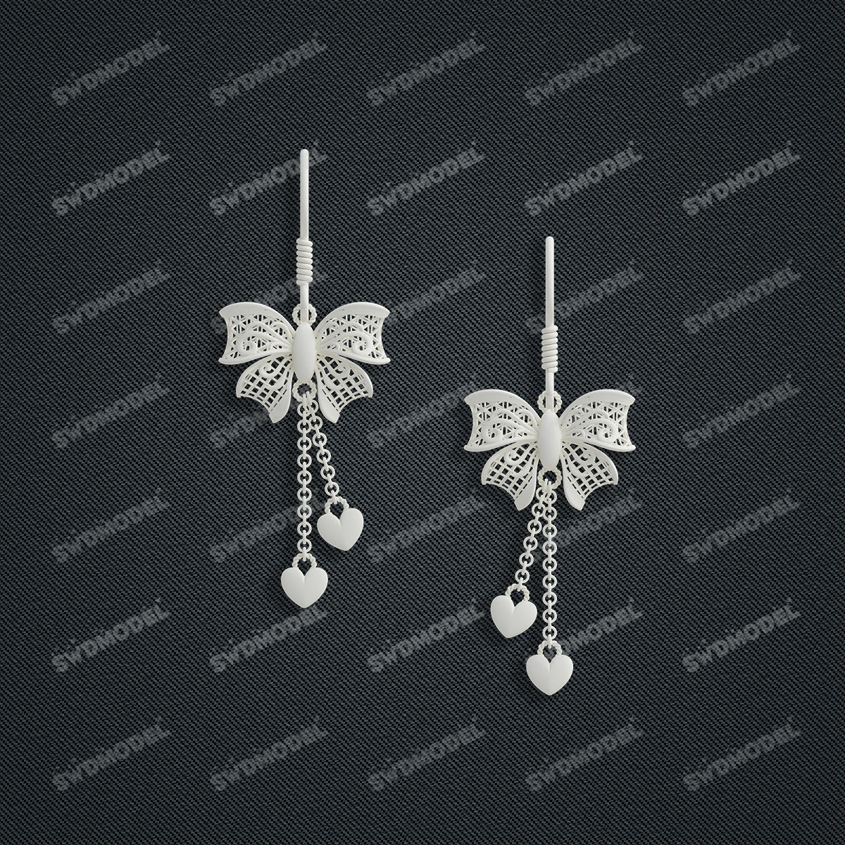 Jewelry set  Filigree Set   White Wax Casting Resin 3D Printing Service  CS63T-036ap