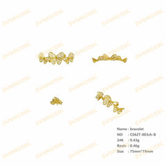 Jewelry set Filigree Bracelet White Wax Casting Resin 3D Printing Service   CS63T-040ap-B