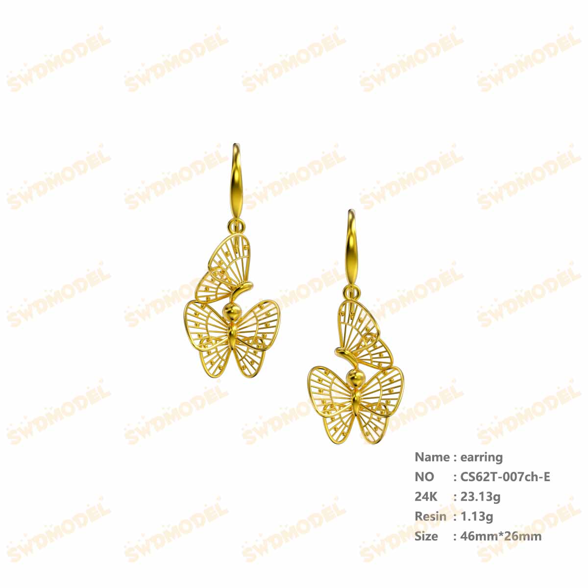 Jewelry set  Filigree Set   White Wax Casting Resin 3D Printing Service  CS63T-040ap
