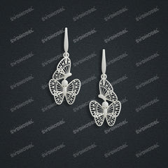 Jewelry set Filigree Earrings White Wax Casting Resin 3D Printing Service  CS63T-040ap-E